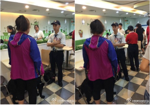 Chen is refused entrance at a local restaurant because of her guide dog Jenny.
