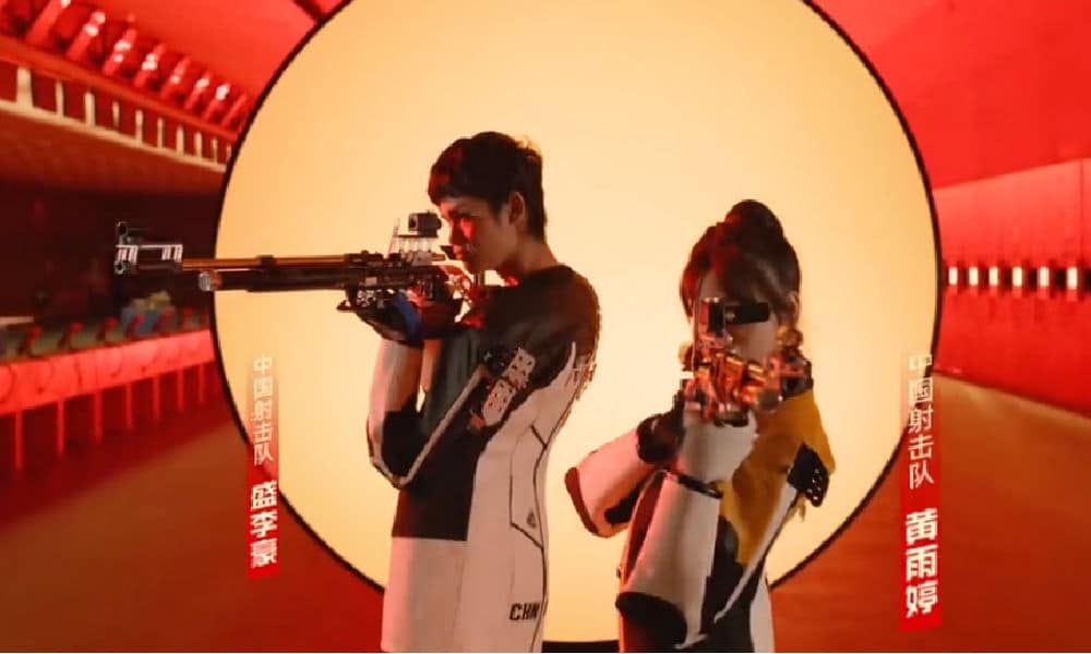 The shooter duo featured in an ad campaign by Chinese dairy brand Yili.